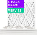 14x30x1 MERV 13 Pleated Air Filters for Optimal Air Quality