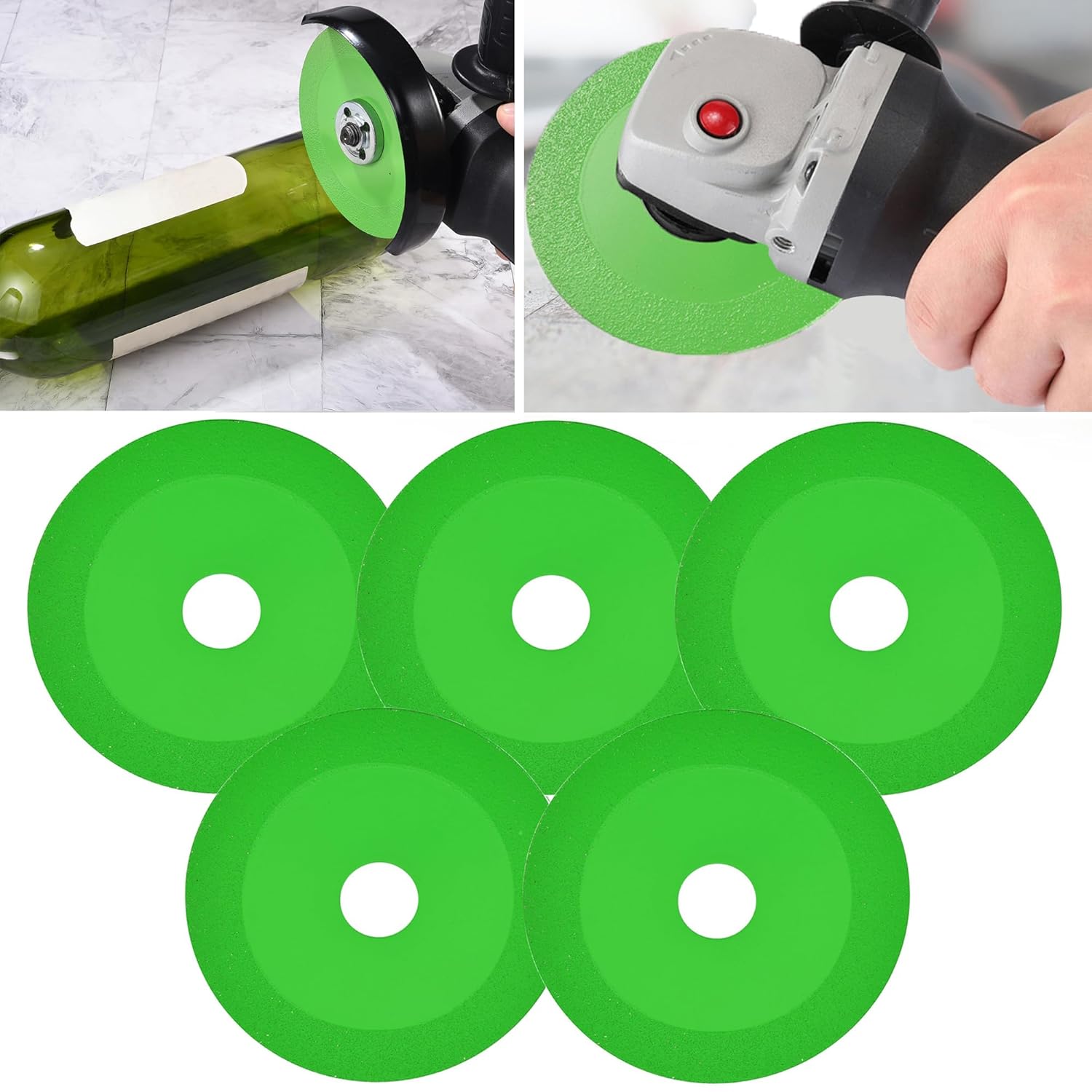 5Packs 5 Glass Cutting Disc - Precise Diamond Grinding for Glass & Ceramic