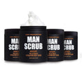Mens Exfoliating Body Scrub Jar 28.2 oz Pack of 4 - Deep Clean