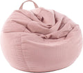 LPMOERA Stuffed Animal Storage Bean Bag Chair Cover - Cozy Corduroy