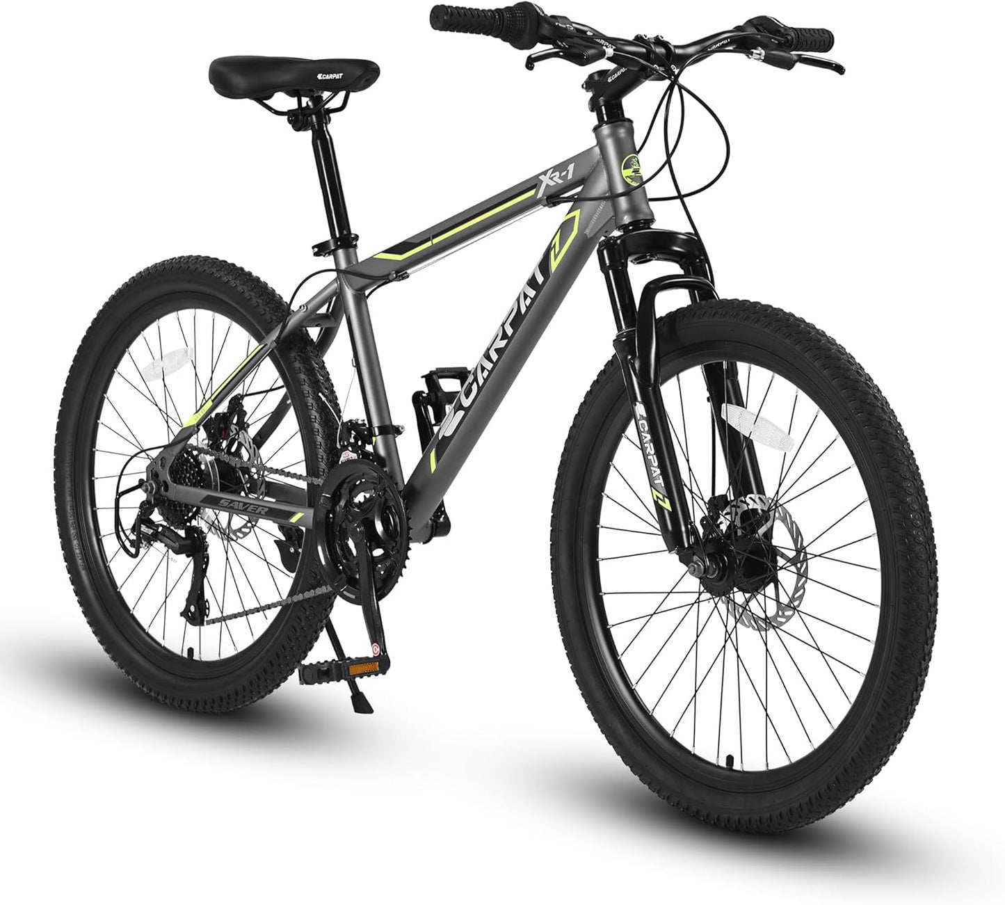 Ecarpat Mountain Bike with Dual Suspension and 21 Speeds for Adults