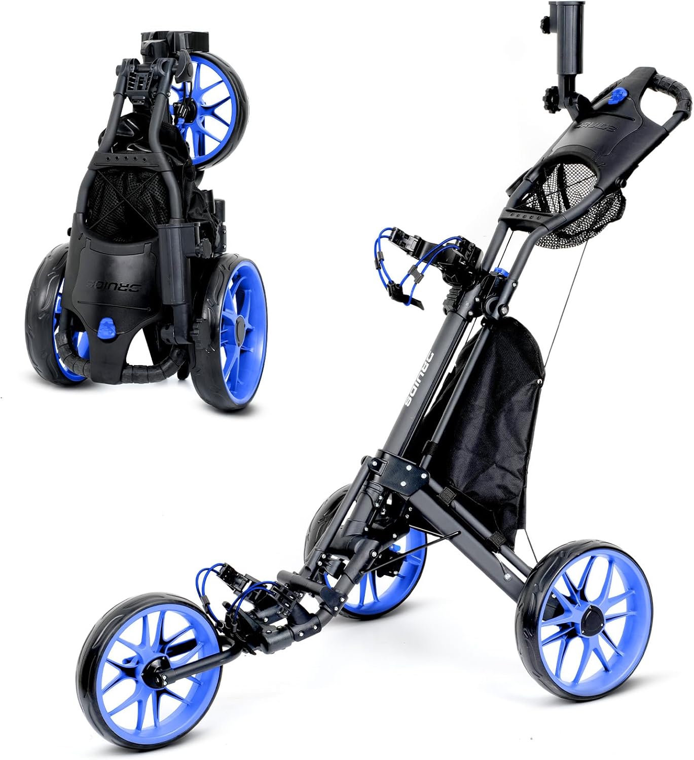 DRUIDS 3-Wheel Golf Push Cart: Lightweight & Compact with Cooler