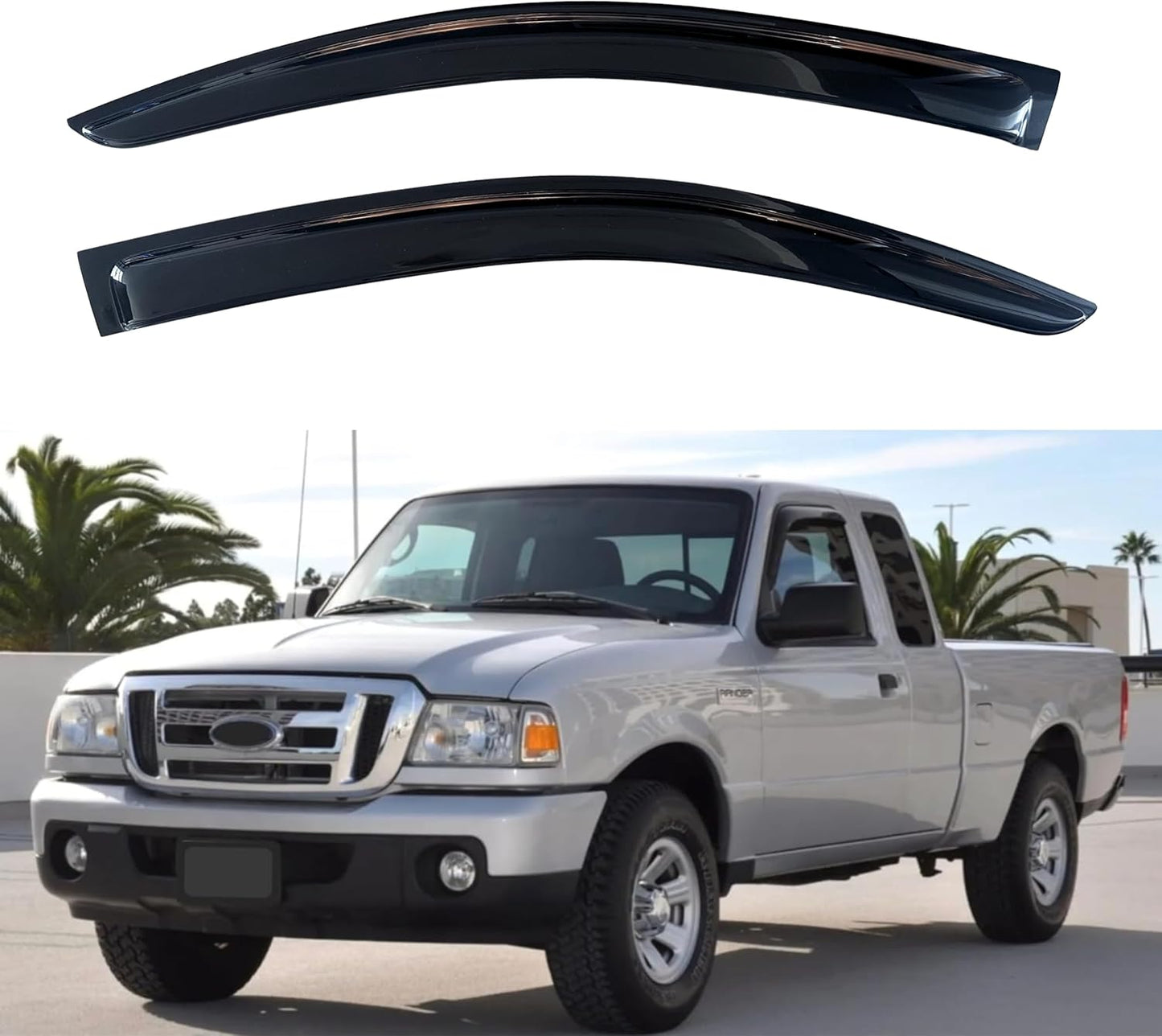 KPY Window Visor Rain Guard for Ford Ranger & Mazda Models