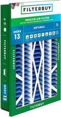 Filterbuy 16x25x5 Air Filter MERV 13 Optimal Smoke & Allergy