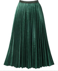 GOOBGS Women's Pleated A-Line Midi Skirt for Every Occasion