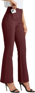 Willit Women's Yoga Dress Pants Bootcut Stretch Work Slacks solid