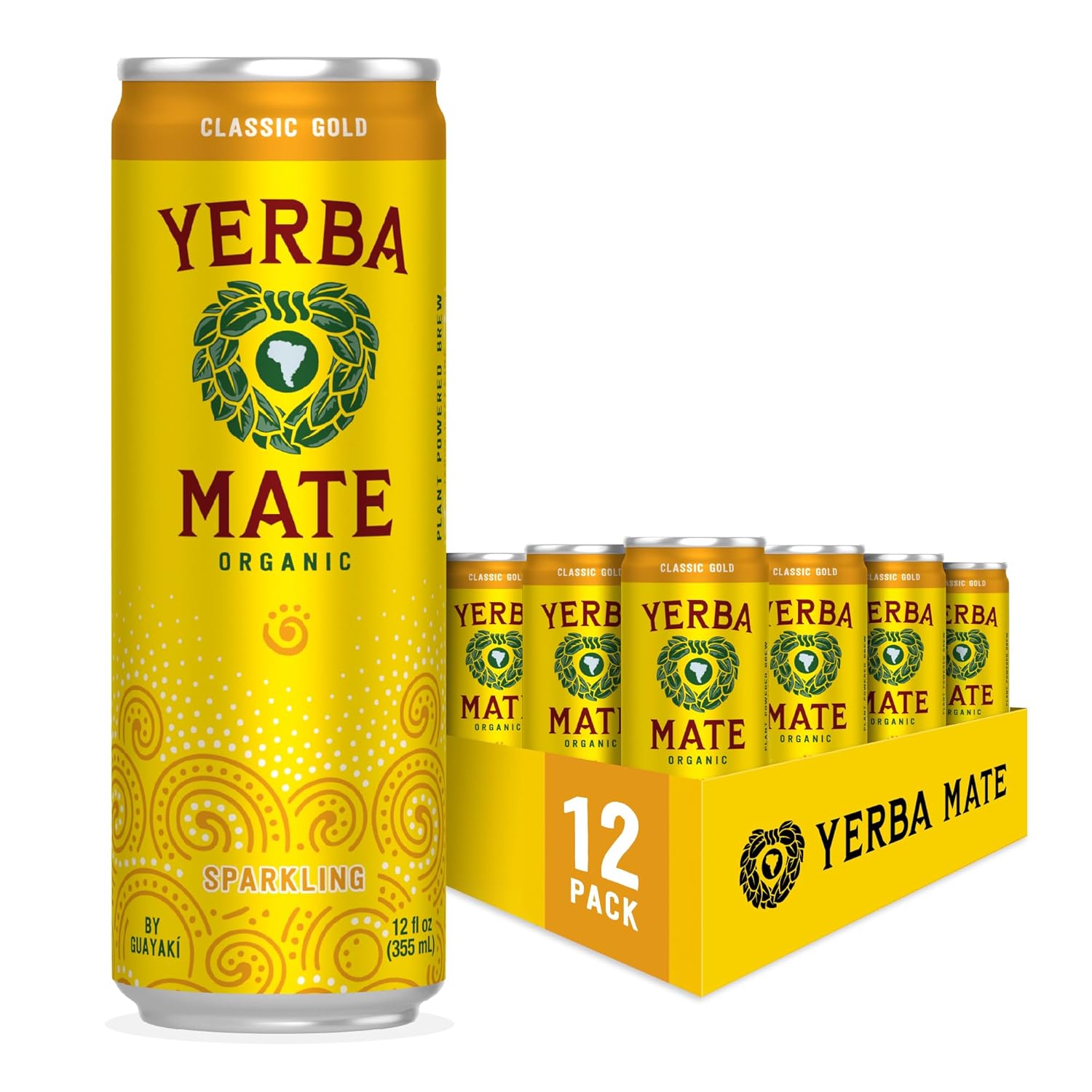 Yerba Madre Organic Sparkling Yerba Mate, Classic Gold Refreshment