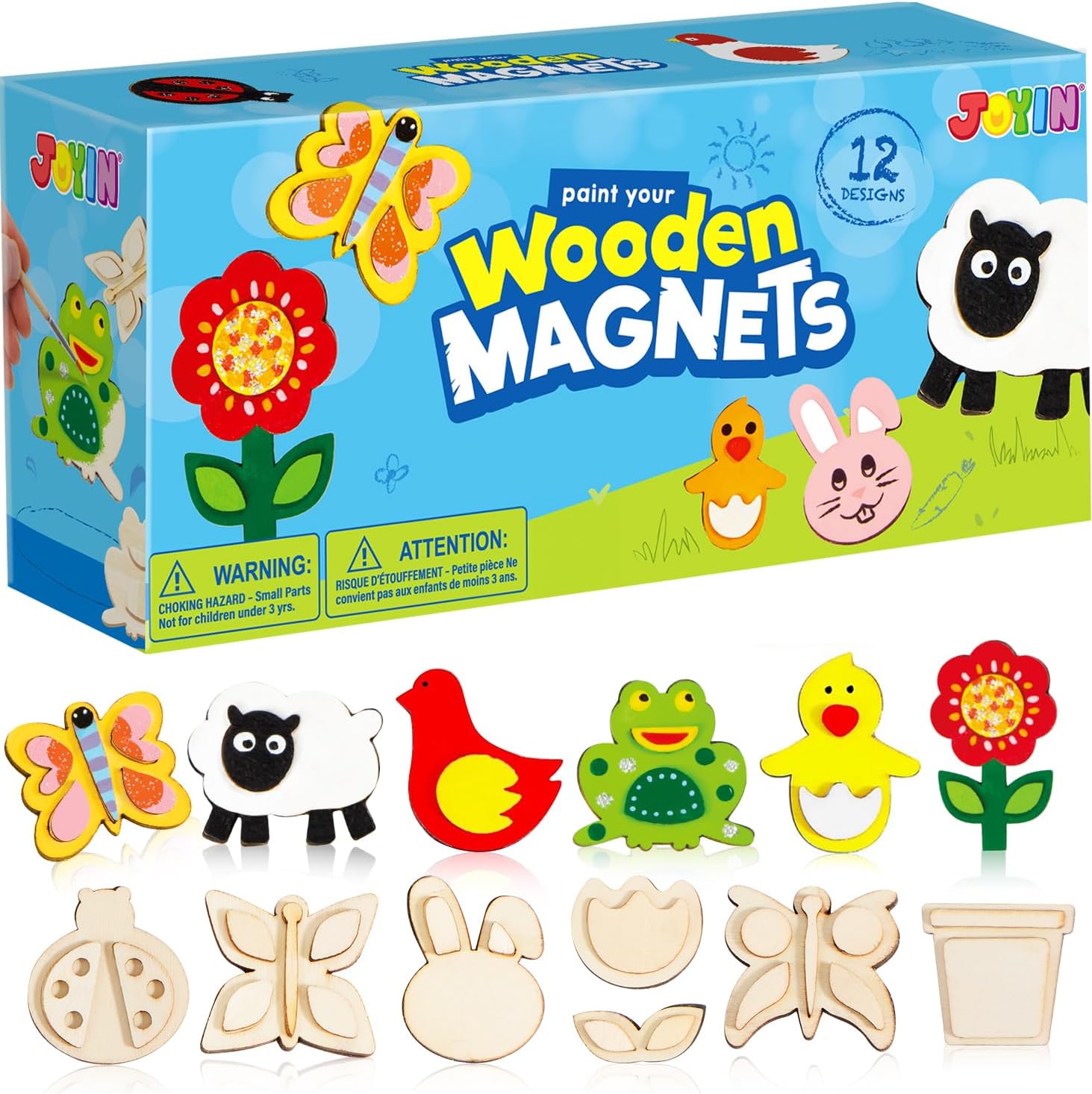DIY Wooden Magnet Painting Kit for Kids