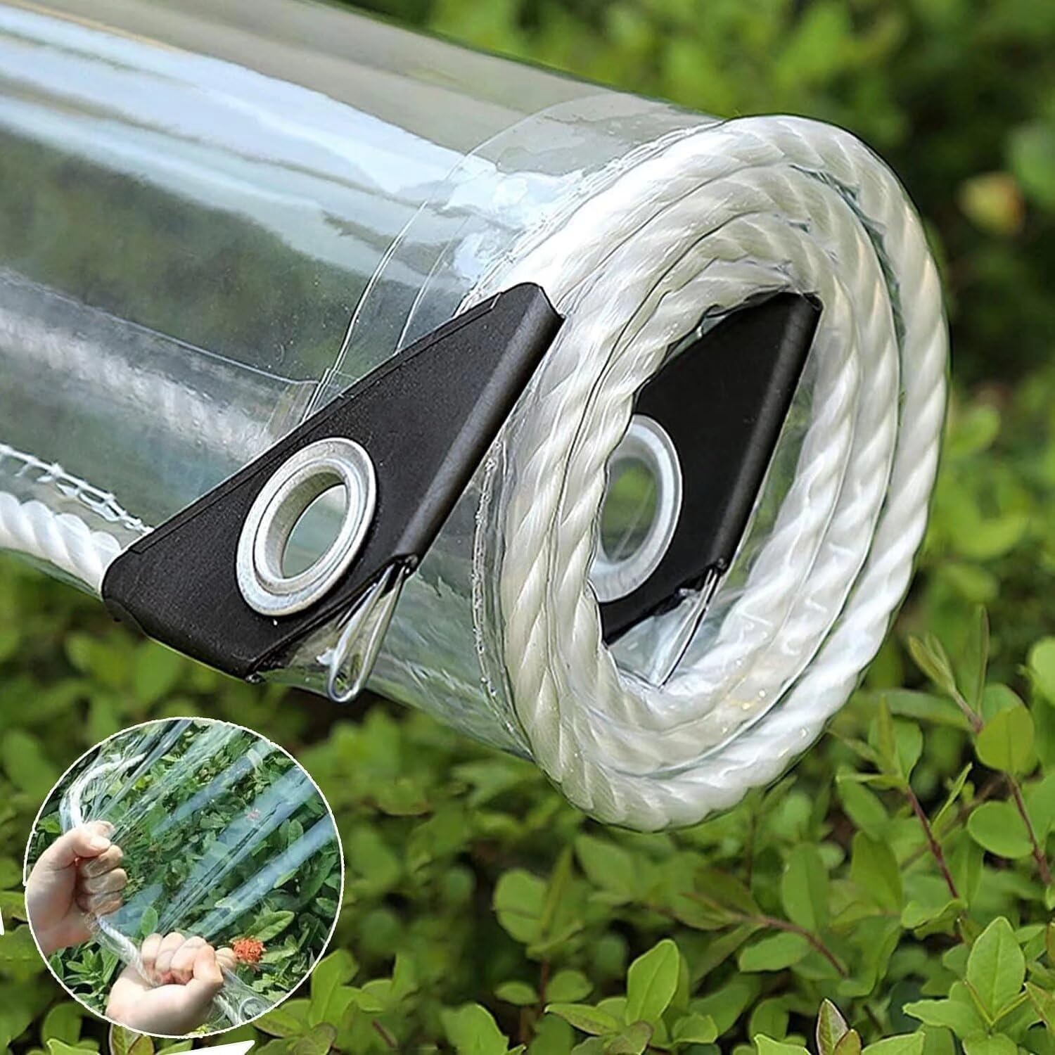 10x12ft Clear Tarp Heavy Duty Waterproof for Outdoor Use