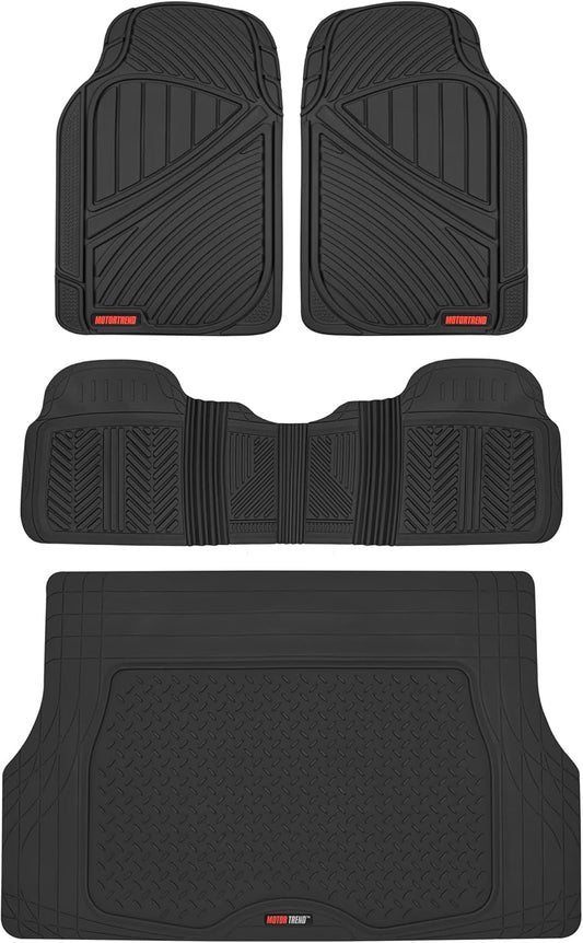 Motor Trend FlexTough All Weather Rubber Car Floor Mats Set