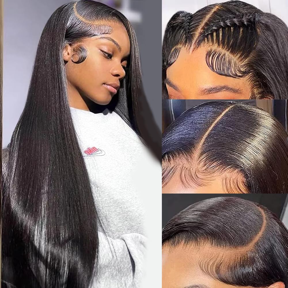 Straight Lace Front Wigs Human Hair 200% Density for Women