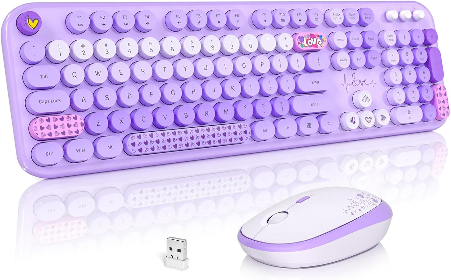 Retro Typewriter Wireless Combo: MOFII in Purple