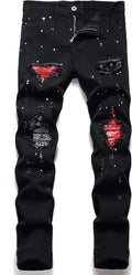AITITIA Men's Ripped Regular Fit Stretch Jeans (Style XP4X)