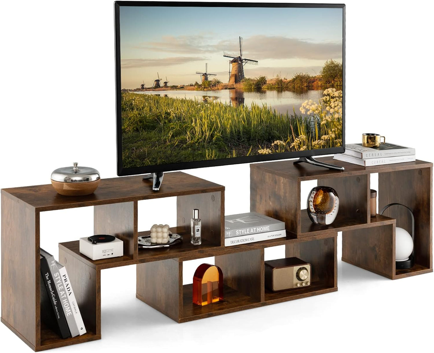 Modern Minimalist TV Stand - 50-65 Inch TV, DIY Storage