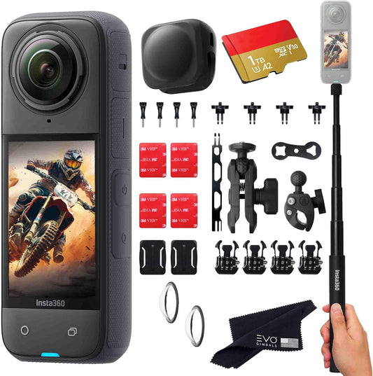 Insta360 X4 Motorcycle Bundle - 8K Waterproof 360 Action Camera
