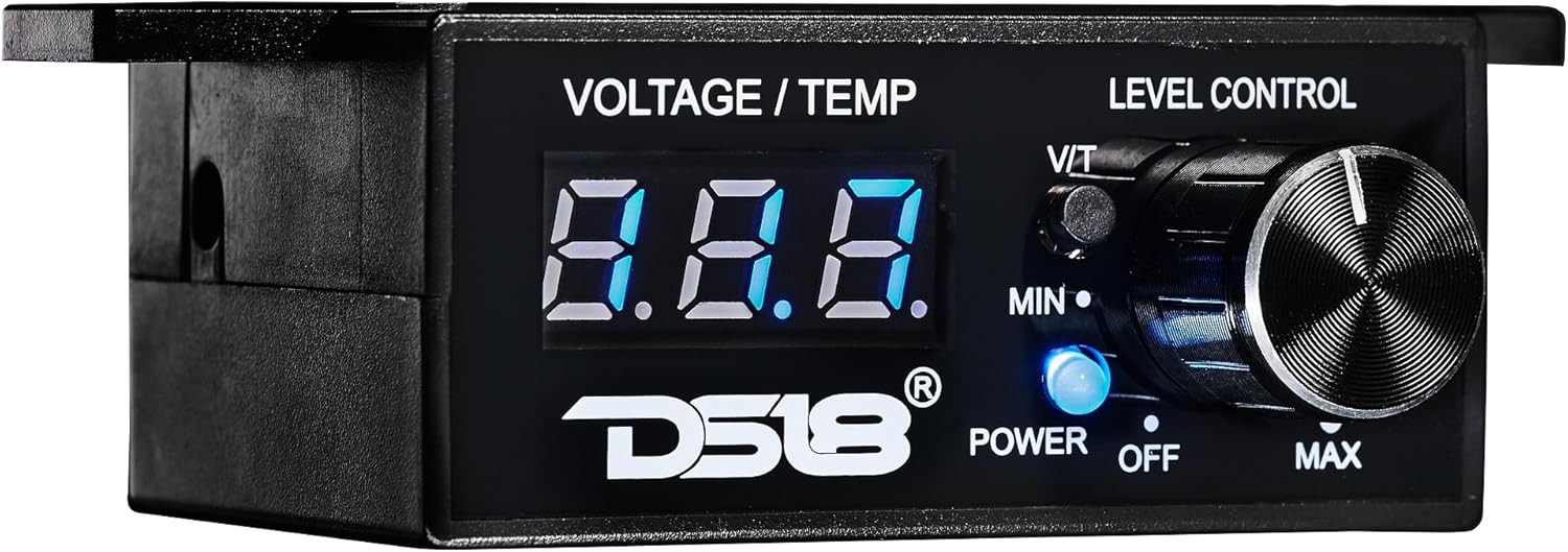 DS18 BKVTR Universal Bass Knob with Volt Meter for Audio Control