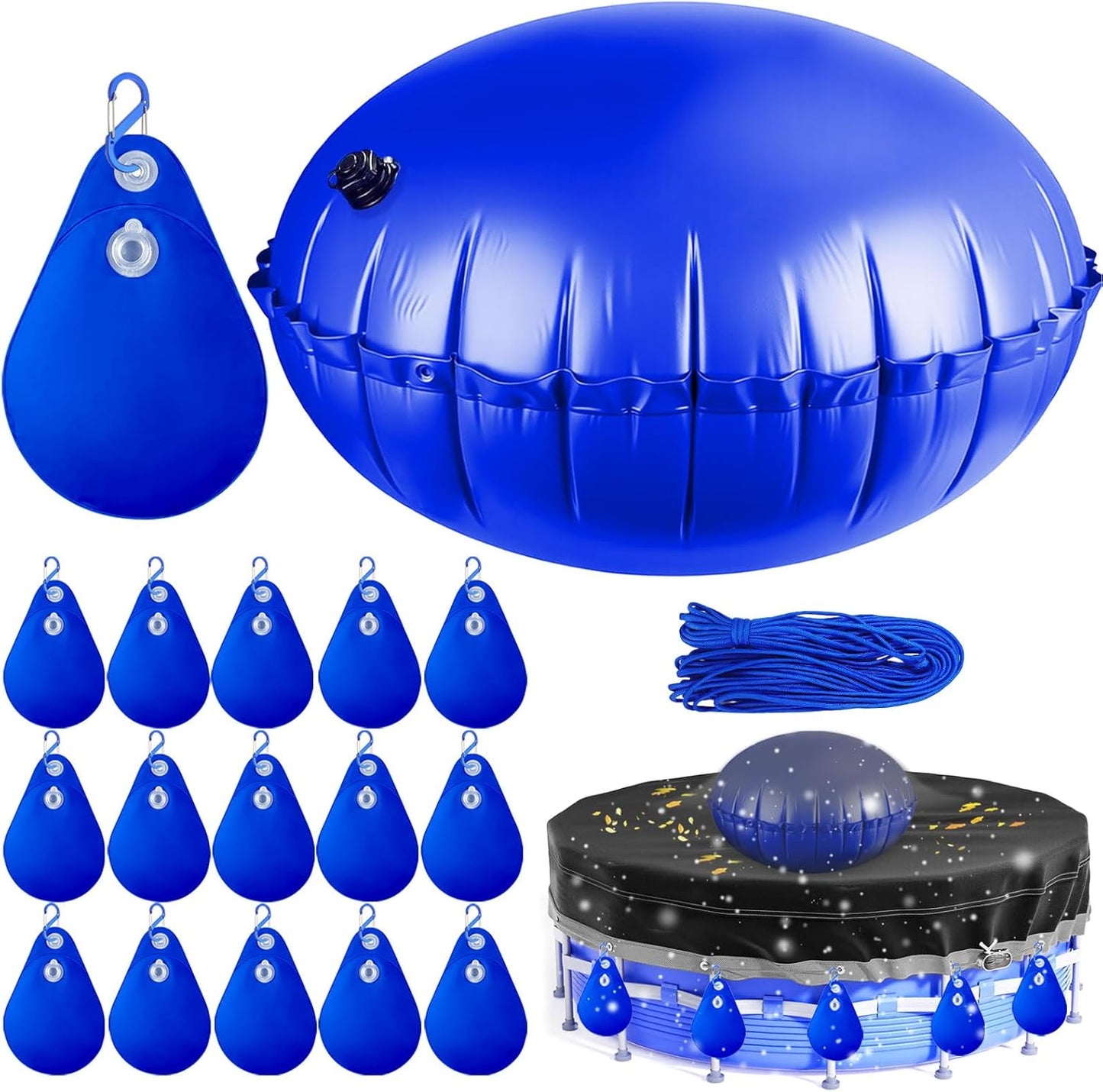 5ft Dia Pool Pillow with Weights for Above Ground Pools