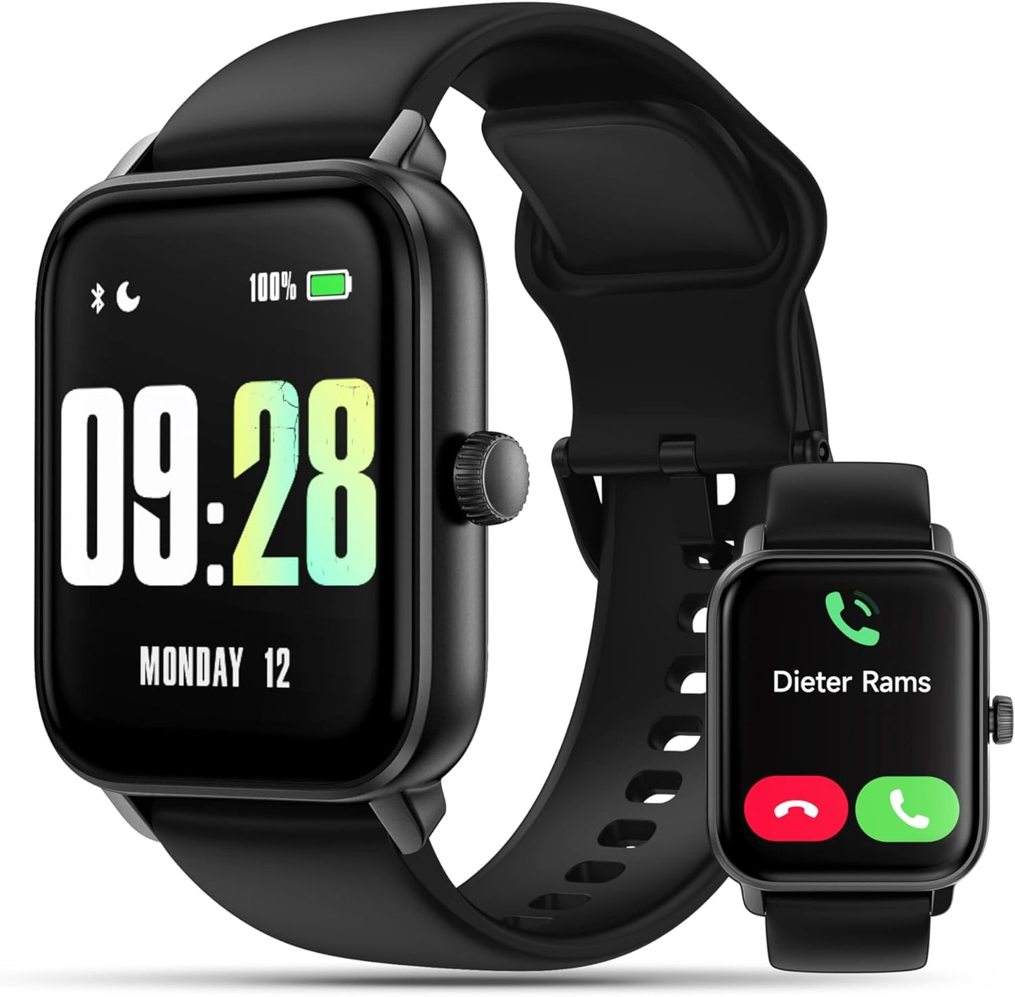 KEEPONFIT Smart Watch: Answer/Make Calls, Alexa Built-in, IP68 Waterproof, Fitness Tracker
