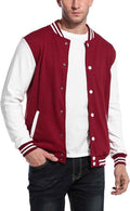 COOFANDY Men's Varsity Jacket Casual Slim Fit Cotton Bomber