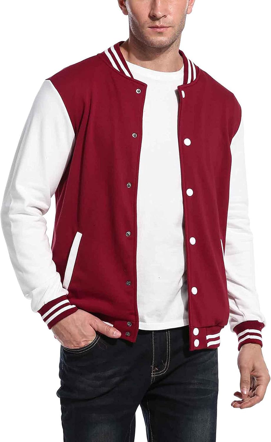 COOFANDY Men's Fashion Varsity Jacket for Stylish Comfort