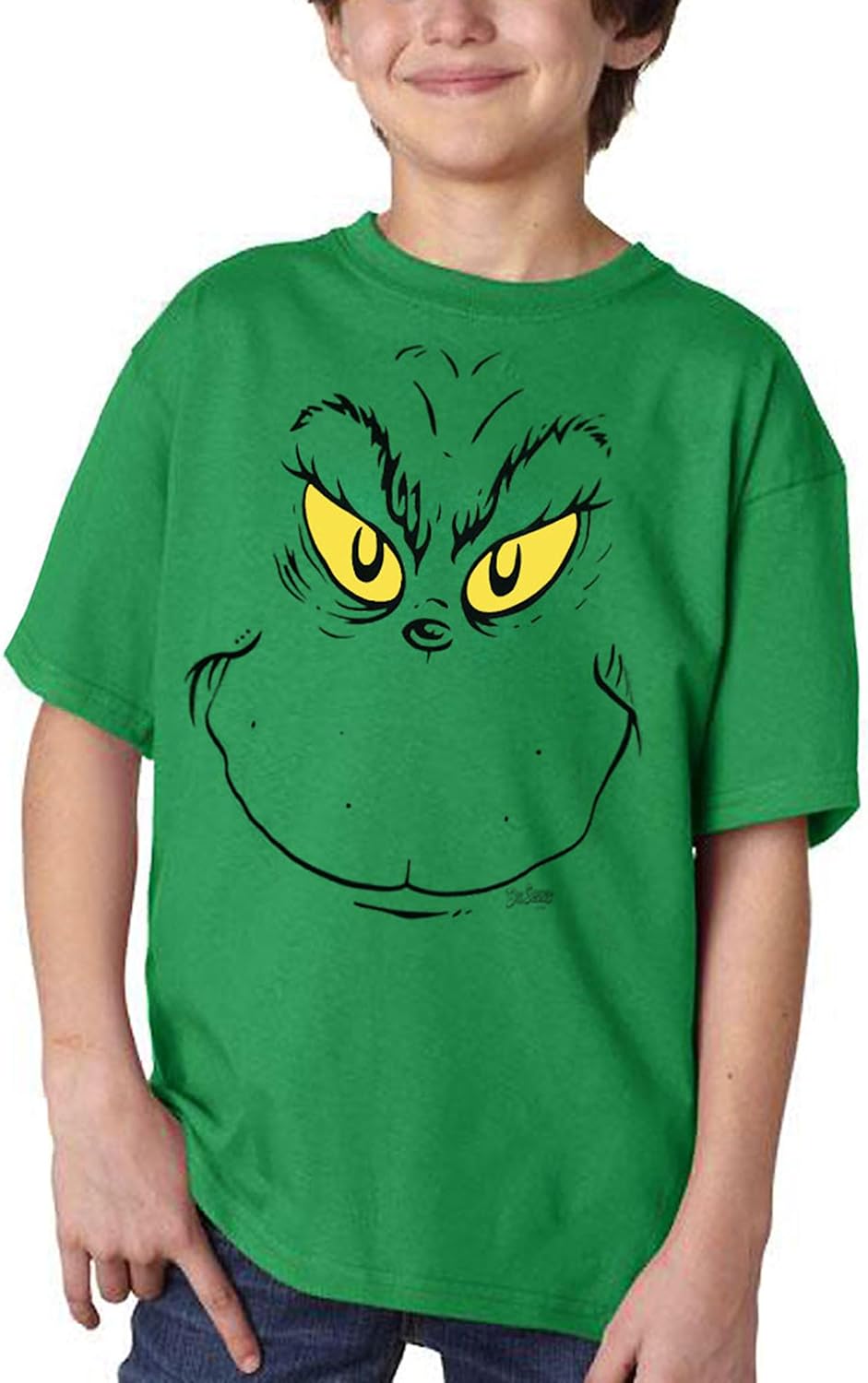 Grinch Face Youth T-Shirt - Dr. Seuss Fun!