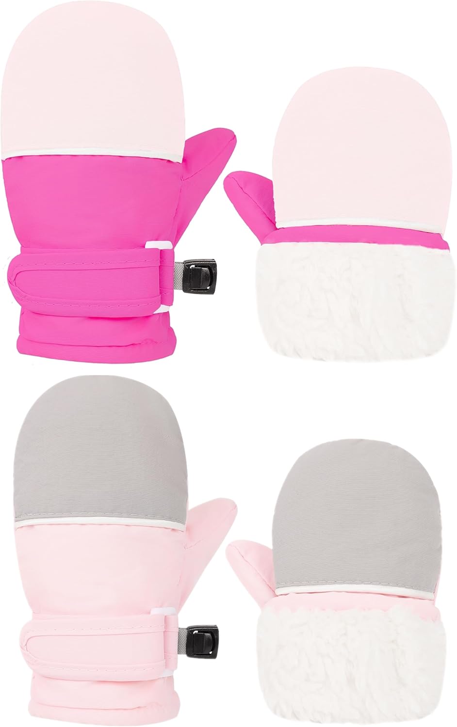 Cozy Waterproof Toddler Gloves in Silvery Shade