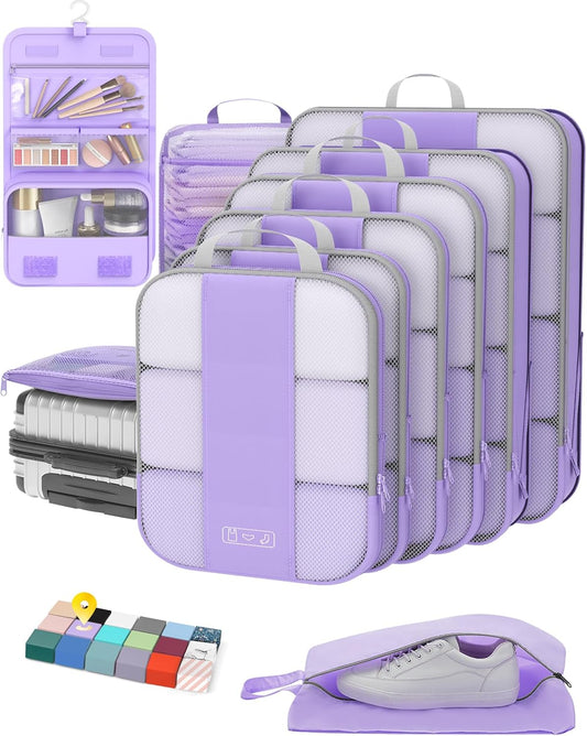 10 Set Compression Packing Cubes for Travel Essentials