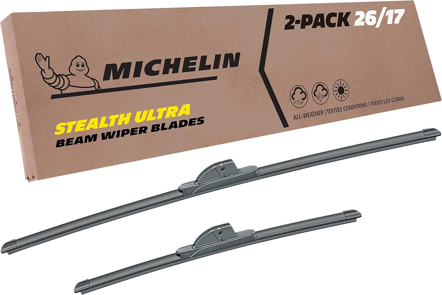 Michelin Stealth Ultra Wiper Blade Twin Pack for Optimal Visibility