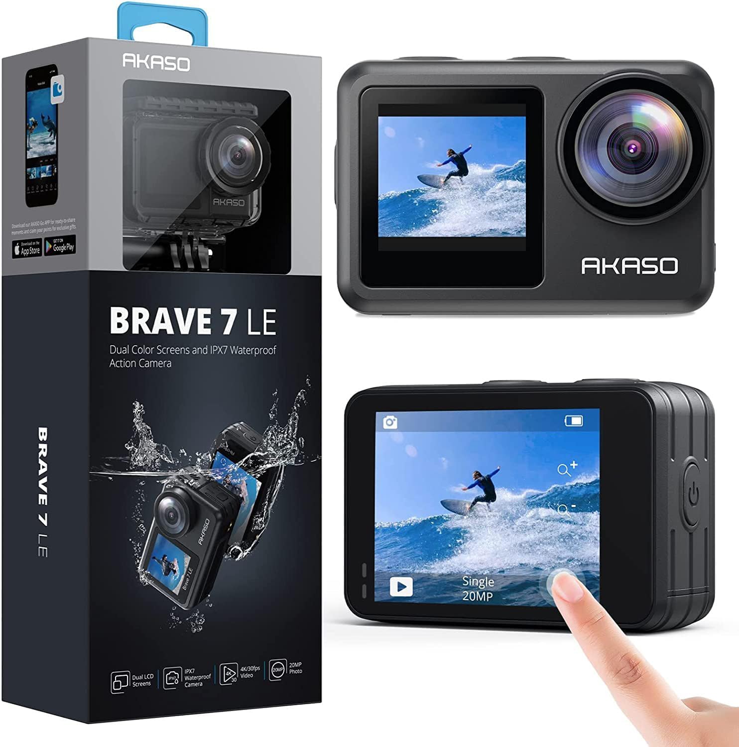 AKASO Brave 7 LE: 4K Action Camera with Touch Screen EIS