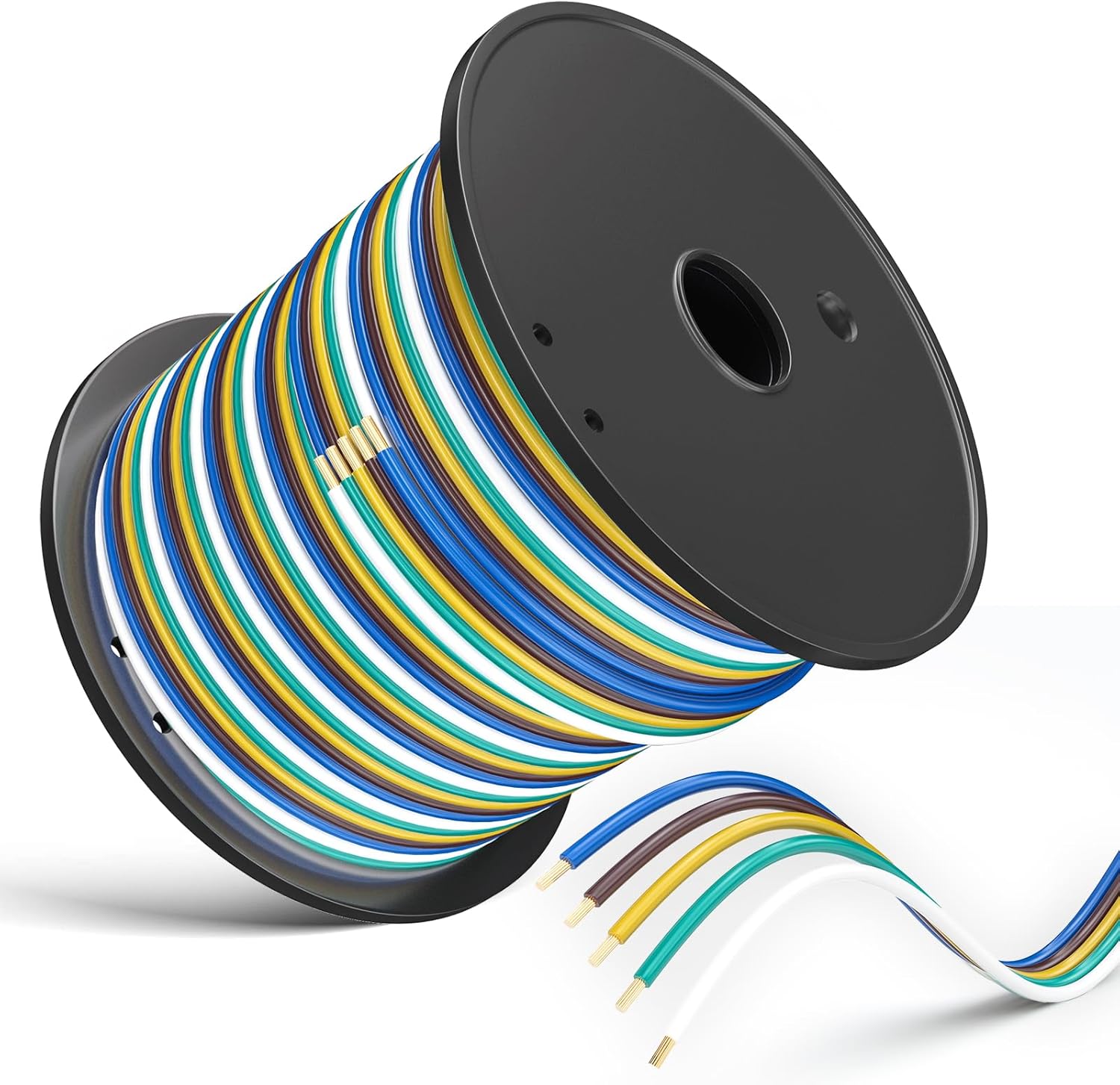 LIMICAR 100FT 18 Gauge 5 Way Trailer Wiring Harness for RVs