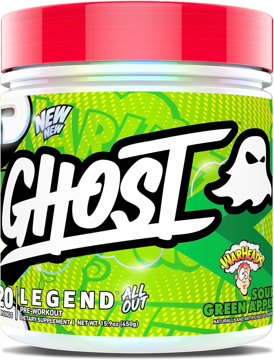GHOST Legend All Out V2 Pre-Workout Powder for Energy & Pumps
