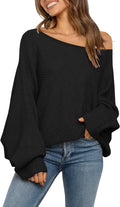 Mafulus Women's Oversized Crewneck Sweater - Soft, Flattering Pullover