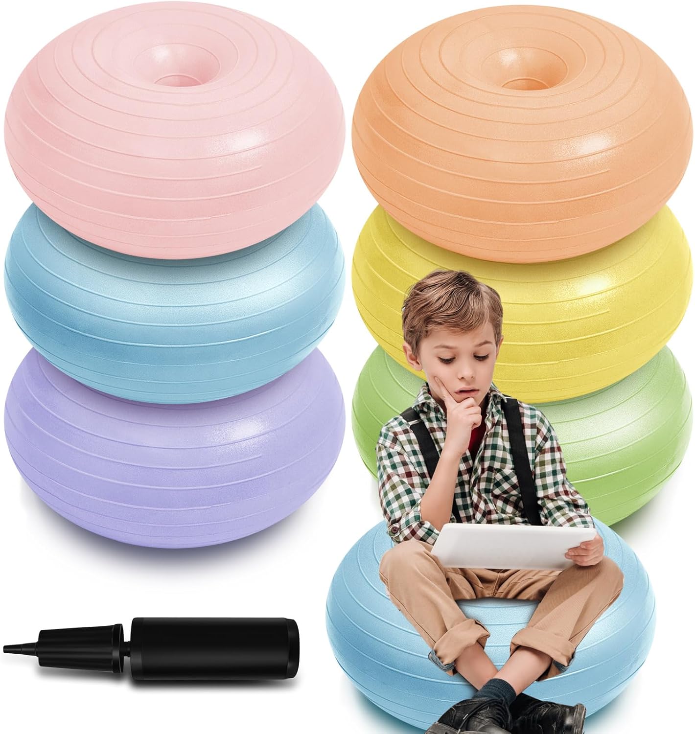 Flexible Seating for Classroom with 6 Colorful Yoga Ball Chairs