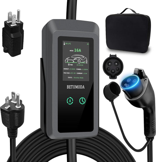 Portable Level 1&2 EV Charger - Fast Charging Anywhere!