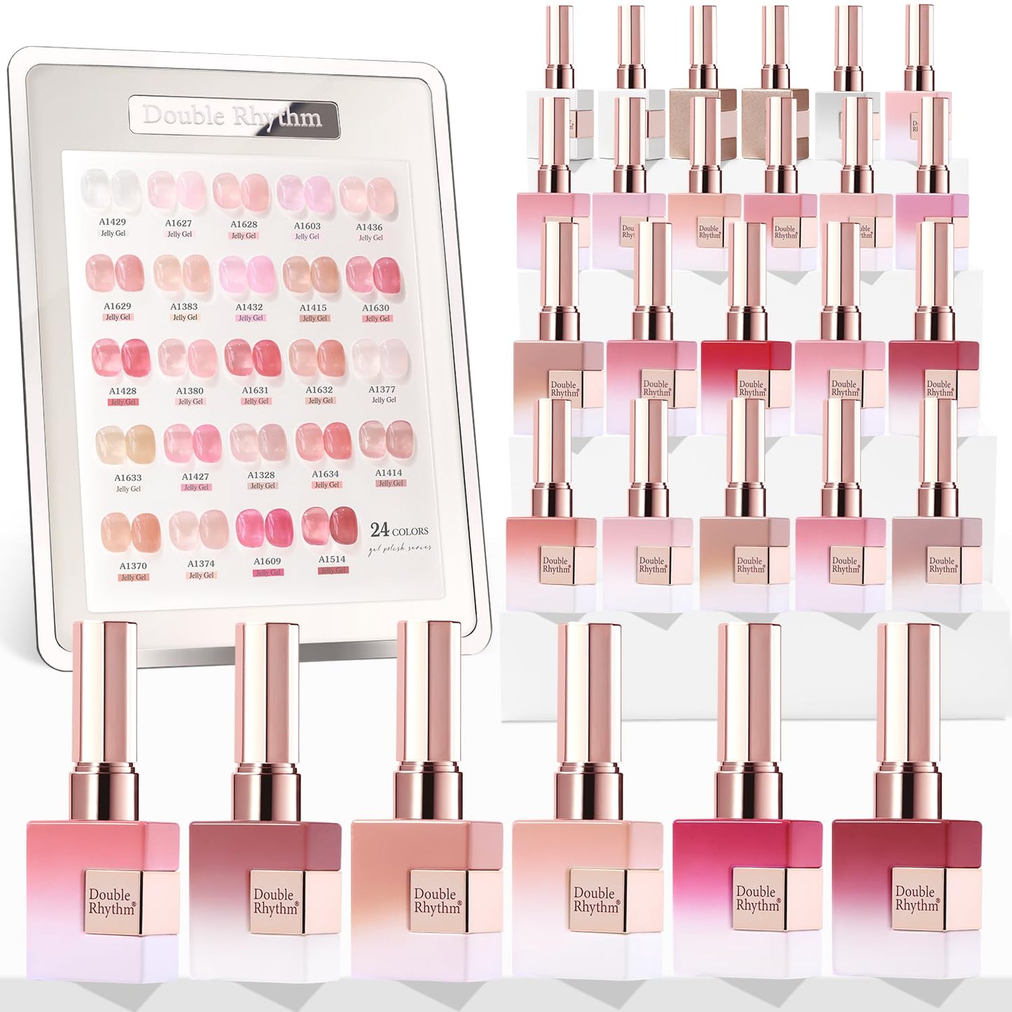 Double Rhythm 28Pcs Gel Nail Polish Set for DIY Nail Art