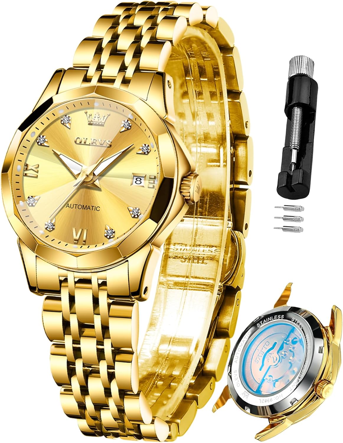 OLEVS Diamond Self-Winding Dress Watch