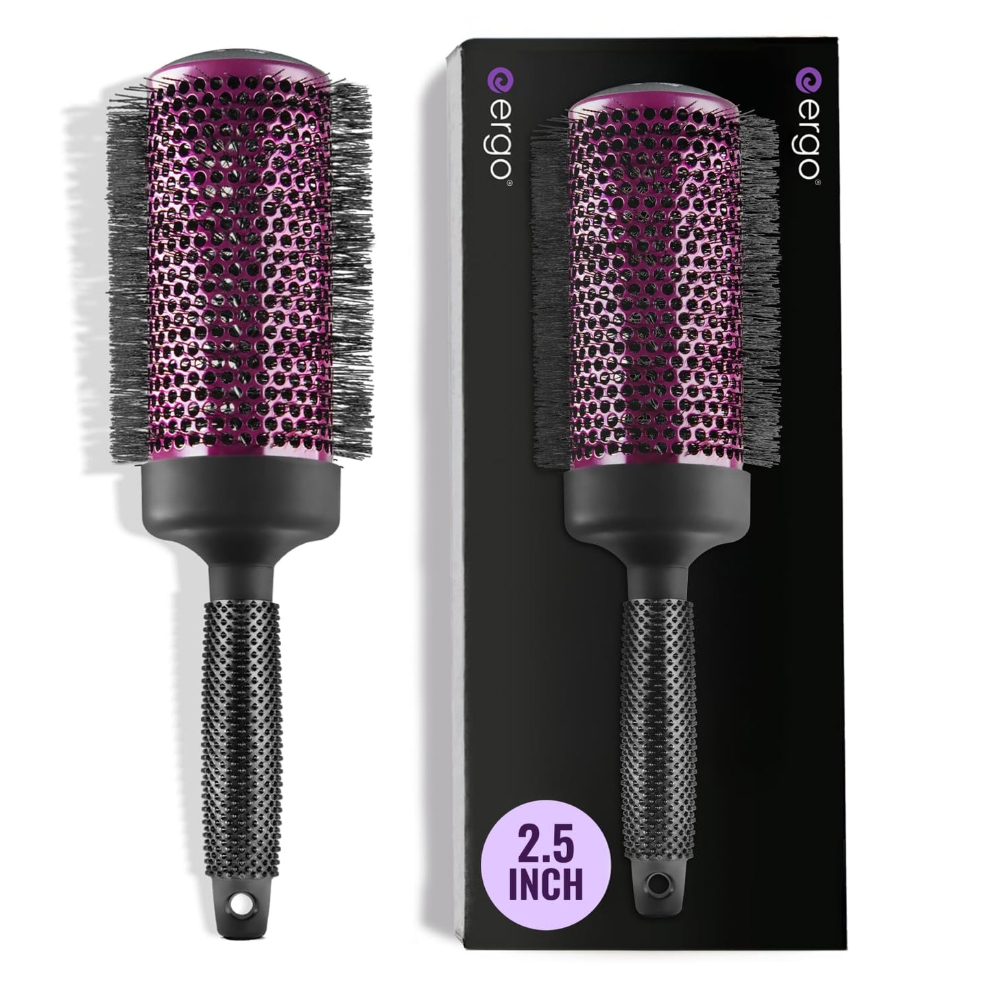 ERGO Super Gentle Round Brush for Effortless Salon Blowouts