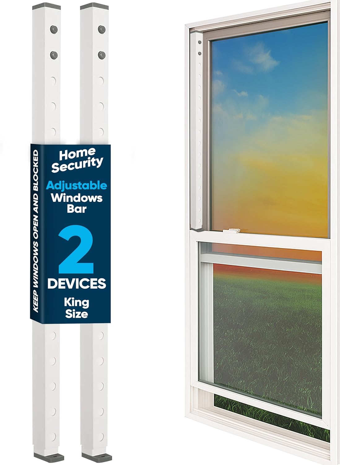 Adjustable Window Security Bar for Home Protection and Safety