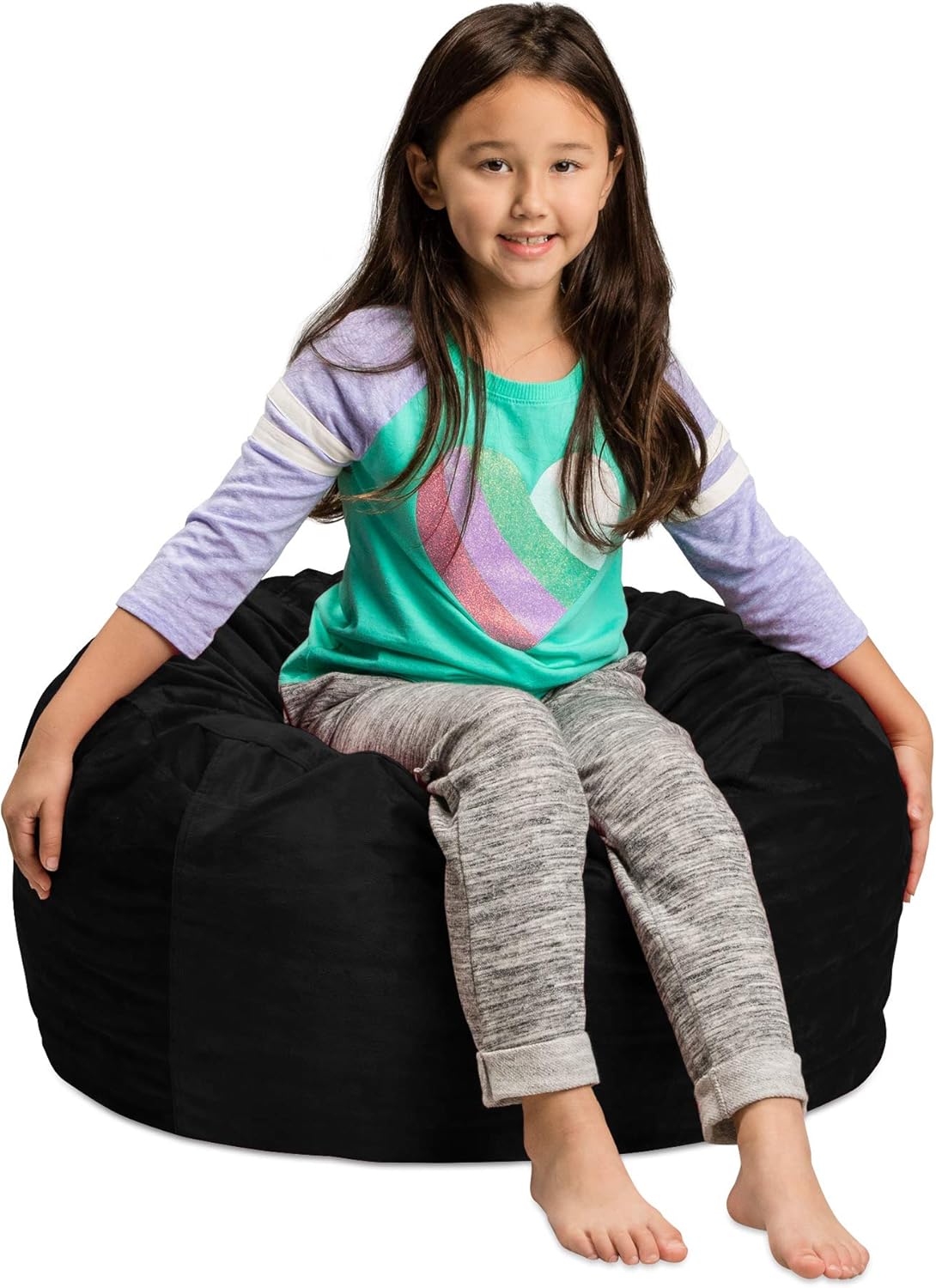 Plush Memory Foam Kids Bean Bag - Cozy Microsuede Cover!