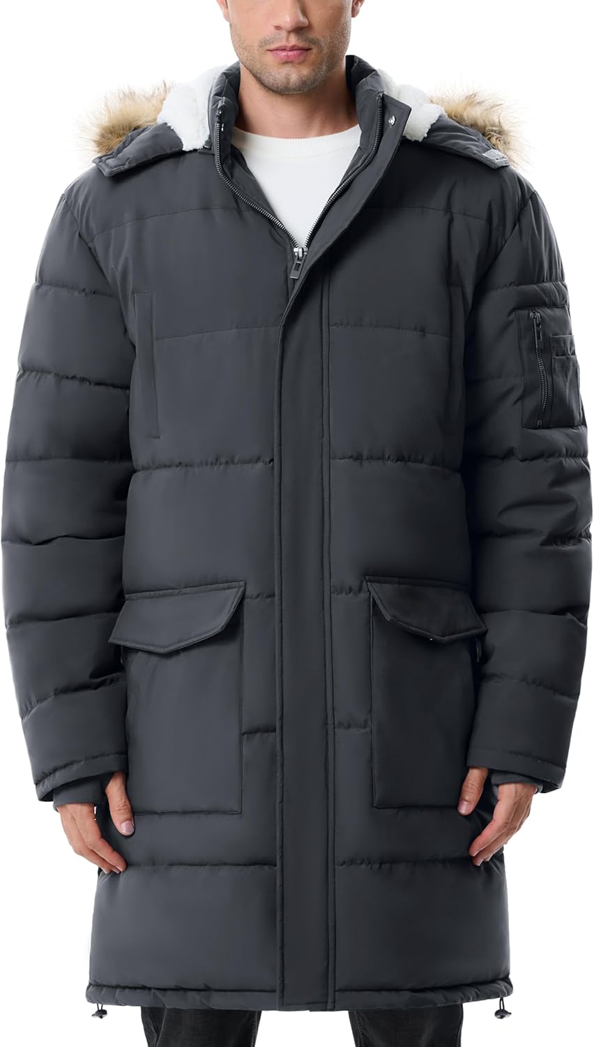 Winter Coats For Men - Warm Thicken Puffy Hooded Parka Coat