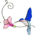 Multicolor Hummingbird Stained Glass Suncatcher - Handmade Window