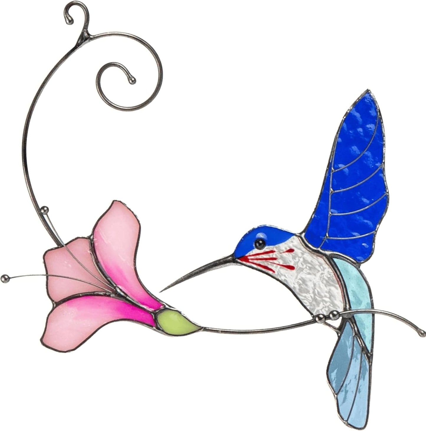 Multicolor Hummingbird Handmade Stained Glass Suncatcher Decor