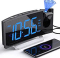Projection Alarm Clock with FM Radio and USB Charging - Clear Ceiling
