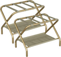 Smuxee Gold Luggage Rack Pack of 2 for Convenient Storage