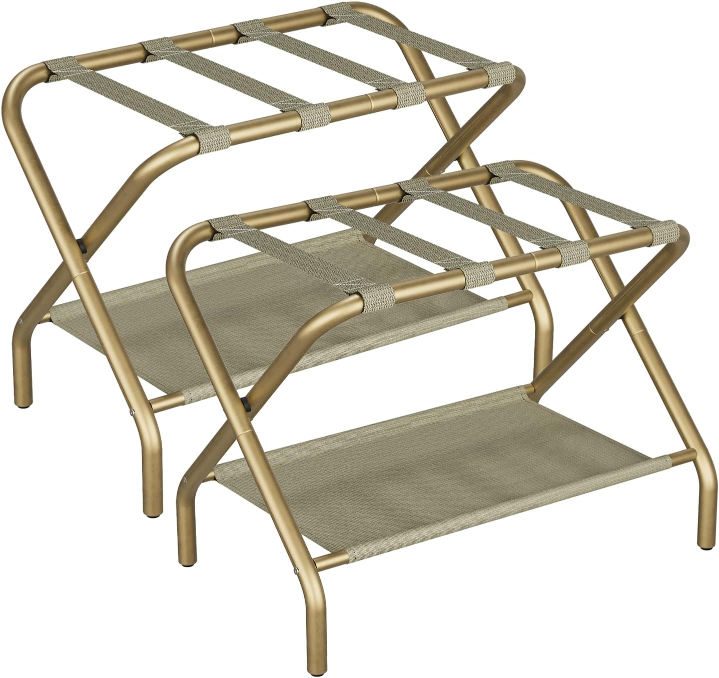 Smuxee Gold Luggage Rack Pack of 2 for Convenient Storage