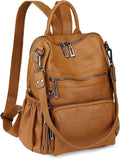 Travel Backpack Purse for Women Vegan Leather Convertible - Roomy