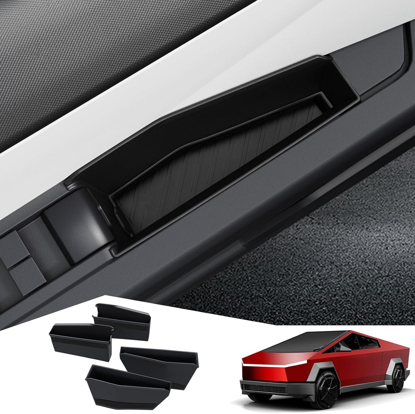 Door Handle Storage Box for Tesla Cybertruck 2024 - 4 Pcs