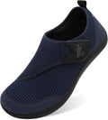 LeIsfIt Mens Wide Diabetic Walking Shoes - Breathable Zero Drop toes