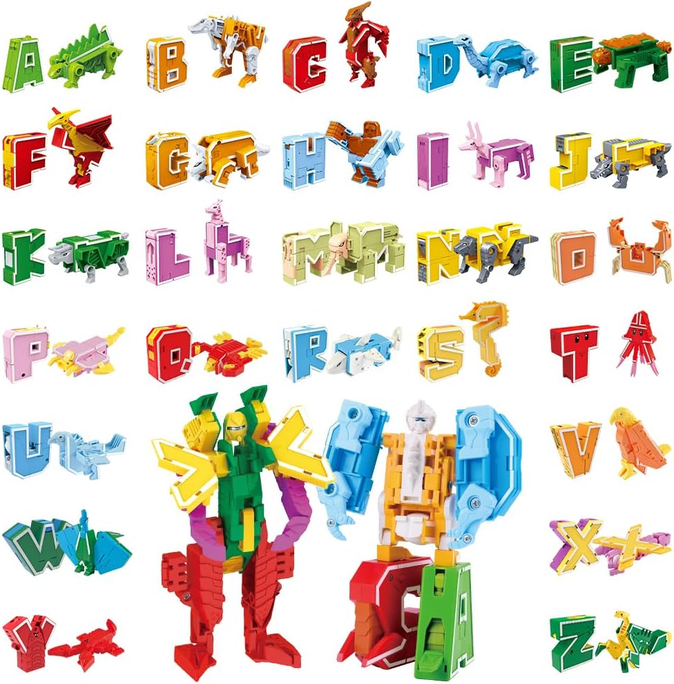 Transforming Alphabet Animal Toys for Kids - 26 Pieces Fun