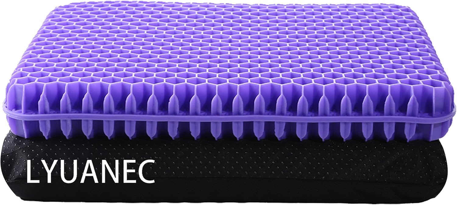 Gel Seat Cushion for Long Sitting with Pressure Relief Comfort